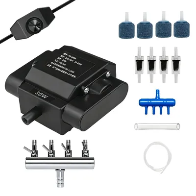 Aquarium-Luftpumpe 4 Ausgänge, 30 W, 1800 l/h, leise, regelbar