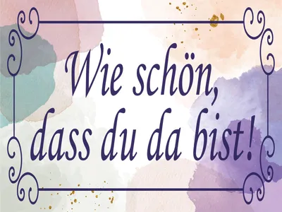 Produktbild von vianmo Blechschild 30x40 cm wie schön dass du da bist