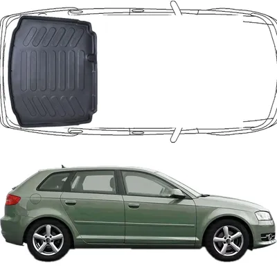 Produktbild von Trimak Kofferraumwanne kompatibel mit Audi A3 8P Sportback 2003 - 2013