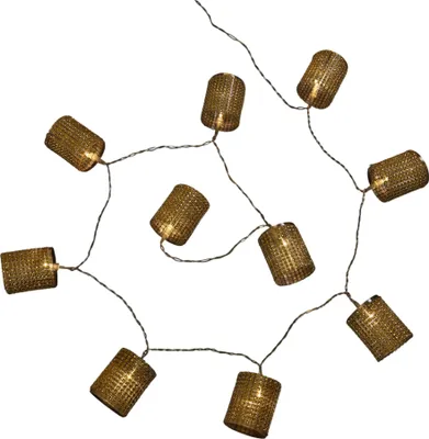 Image de Guirlande Lumineuse Intérieure Tube Strass Or 10 LED