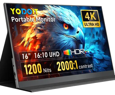 Zdjęcie produktu dla Przenośny monitor 16 cali - rozdzielczość 4K UHD - wbudowane głośniki