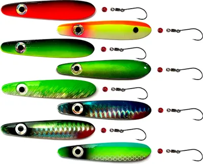 Produktbild von Troutwerk 15g Inline Blinker - Meerforellenblinker, Farbe:rot/gelb/weiß schwarzer Punkt