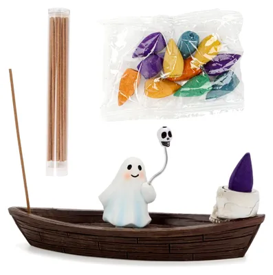 Produktbild von Halloween Räuchergefäß 2-in-1 Geister- und Räucherkegelhalter für gotische Rückfluss-Räucherung