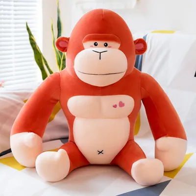 Produktbild von Plüsch Affe Kuscheltier Orangutan – Weiches 30cm Stofftier in Rot