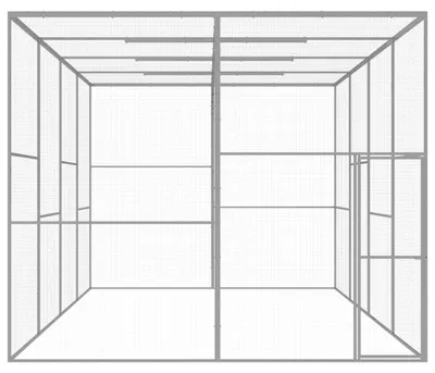 Zdjęcie produktu dla vidaXL Klatka dla kota 6x3x2,5 m Stal ocynkowana
