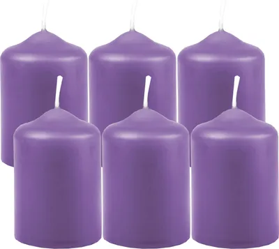 Produktbild von Wachskerzen Stumpenkerzen Ø4cm x 6cm ( 6 Stück ) Teelicht Durchmesser, in vielen Farben - Hergestellt in EU - Kerzen Blockkerzen - Wachs Stumpen