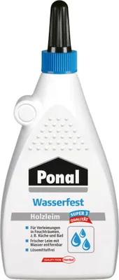 Produktbild von Ponal Super 3 Wasserfest Holzleim Farblos kurze Anbindezeit 225g