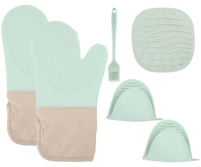 Immagine prodotto di Solidchoice - Set di 6 guanti da forno in silicone resistenti al calore