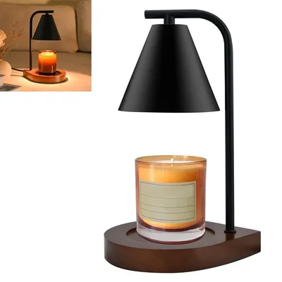 Produktbild von Duftlampen, Aromalampe, Kerzenwärmer mit Dimmfunktion,mit 2 Glühbirnen,Dimmbar, Zeitschaltuhr, schwarz, für Schlafzimmer geeignet