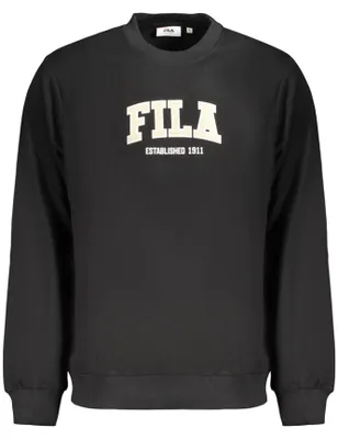 Produktbild von Herren Sweatshirt Schwarz Regular Fit - Baumwolle, Rundhals