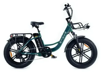Produktbild von ENGWE L20 - E-Fatbike inkl. Kettenschloss - 20 Zoll - 250W Motor - 120 km Reichweite - 7-Gang - Mechanische Scheibenbremsen - 624Wh Akku - Tiefeinsteiger - Federgabel - Grün
