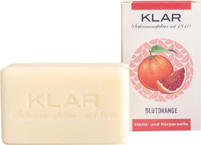 Image de Klar Seifen Blutorangenseife 100g, Cosmos zertifiziert (palmölfrei)