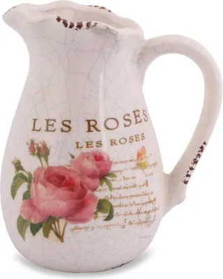 Zdjęcie produktu dla Dzbanek Ceramiczny Rose Vintage 13 cm w Stylu Shabby Chic