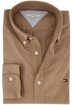 Produktbild von overhemden Tommy Hilfiger bruin uni