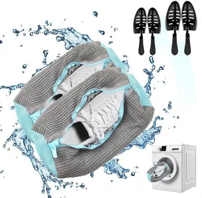Image de Sacs de lavage réutilisables pour chaussures et vêtements, avec gaine de protection
