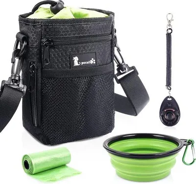 Produktbild von Famanu Futtertasche für Hunde mit Innenfach - Schwarz, S