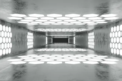 Produktbild von Muralo Fototapete 3D Effekt 416 (B) x 290 (H) cm Vlies Wand Tapete Tunnel Abstraktion Optische Täuschung 3D Optik Wohnzimmer Schlafzimmer moderne Wandbild