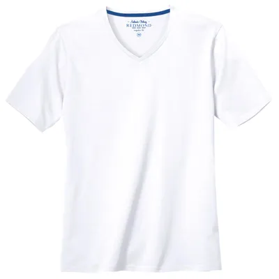 Produktbild von Redmond Basic T-Shirt V-Neck weiß große Größen