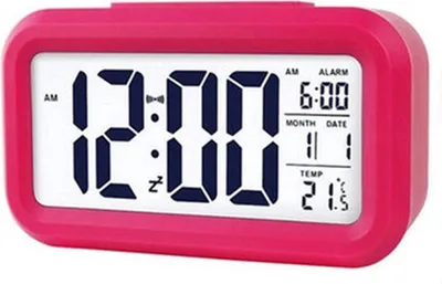 Immagine prodotto di Jumada's - Sveglia digitale - Allarme - Indicatore di temperatura - Funzione snooze - Illuminazione - AC18 - Rosa