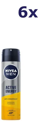 Produktbild von 6x NIVEA Men Active Energy Antitranspirant Spray 150ML