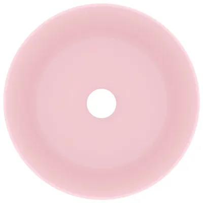 Produktbild von Hochwertigen Möbel Waschbecken - Rosa s Waschbecken Rund Matt Rosa 40x15cm Keramik NEU3844365
