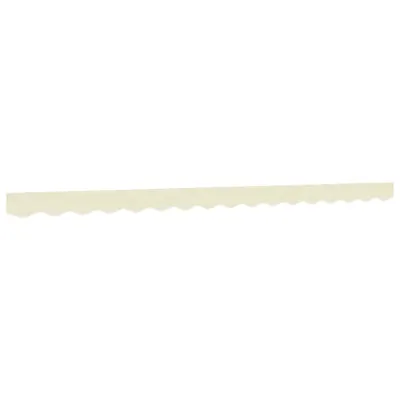 A cream-colored awning valance with a scalloped edge is shown against a white background.