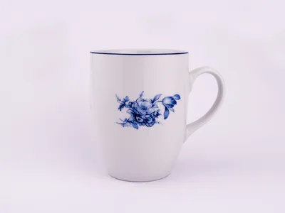 Image de Eva, tasse en porcelaine, 0,37 l, roses bleues, Thun 1794