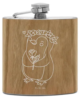Produktbild von Mr. & Mrs. Panda Flachmann Jungfrau Astrologie - Transparent - Geschenk, edelstahl, feldflasche, Hip Flask, Sternzeichen, Geburtstagsgeschenk, Tierkreiszeichen