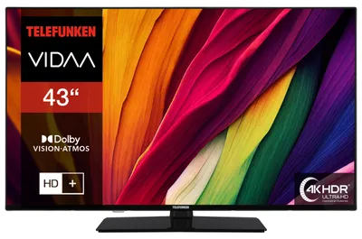 Produktbild von Telefunken XU43VP750M Fernseher 43 Zoll Smart TV VIDAA 4K UHD HDR Dolby Vision HD+ 6 Monate (2026)