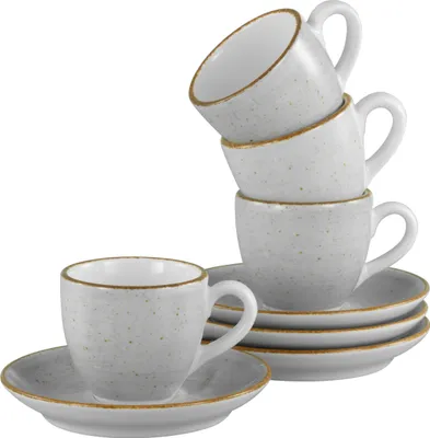 Produktbild von CreaTable, 34035, Vintage Nature Stein, Espresso Set 8-tlg, Porzellan