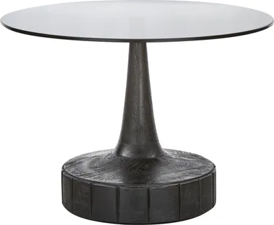 Produktbild von Soya Beistelltisch Mangoholz/Glas Schwarz