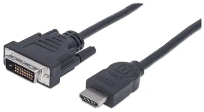 Immagine prodotto di Cavo HDMI MANHATTAN HDMI A -> DVI(24+1) St/St 1,80m sw