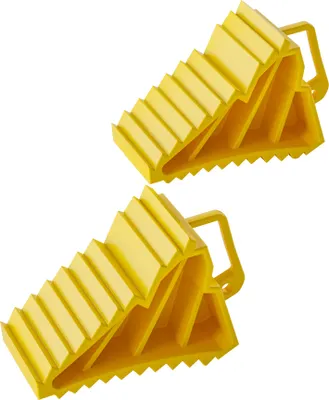 Image de Wiltec Cales de roue robustes en PE-HD, 166 x 75 x 94 mm, capacité de 2 tonnes par paire, avec surface antidérapante, Voitures, Caravanes, Remorques