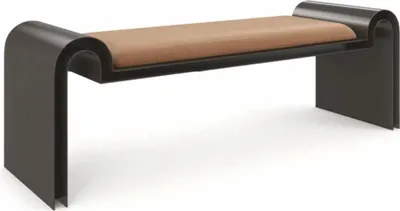 Produktbild von Casa Padrino Luxus Metall Sitzbank Braun / Bronze 142 cm - Luxus Hotel Möbel
