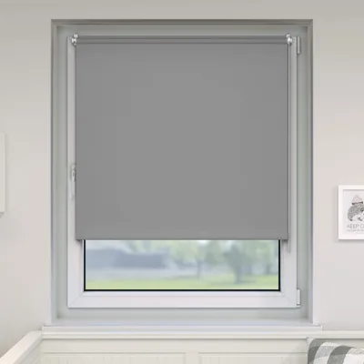 Produktbild von Verdunkelungsrollo Fenster ohne Bohren Klemmfix 55x150cm grau VICTORIA M
