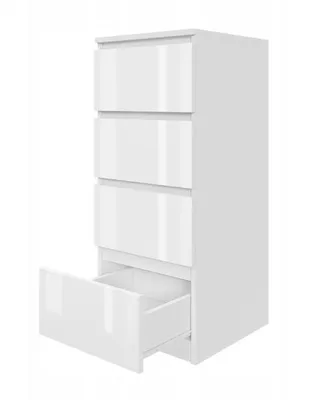 Produktbild von Kommode Aven 97x40x40cm, weiß lackiert,  für Wohnzimmer & Schlafzimmer, modern