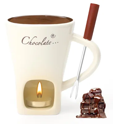 Productafbeelding van Chocoladefondue-beker - Van keramiek - Voor chocoladefondue - 130 ml
