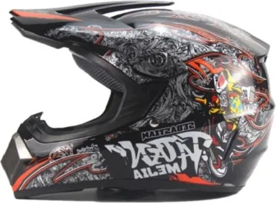 Produktbild von Crosshelm Helm Kinderhelm Motorradhelm Motocross Mejia schwarz Motorrad Größe XS