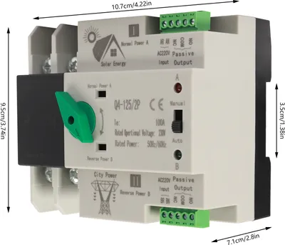 Produktbild von 2P 100A AC 230V Automatischer Transferschalter Dual Netzteil Automatischer Transfer Switch Umschalter