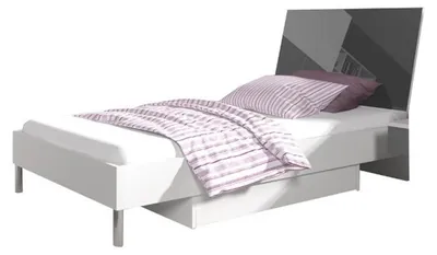 Productafbeelding van Kinderkamerbed, slaapkamerbedden, eenpersoonsbed, eenpersoonsbed, tienerkamer, grijs, hout