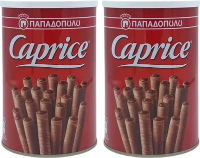 Produktbild von Caprice Waffelröllchen Schoko 2x 400g aus Griechenland | Griechisches Gebäck