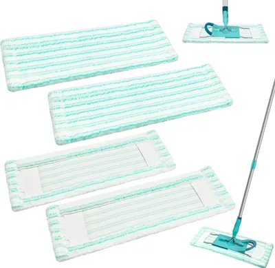 Produktbild von 4 Stück Bodenwischer Ersatzbezug Kompatibel Mit Leifheit Profi XL Micro Duo Rückenschonender Bodenwischer Wischbezug Mikrofaser Mop Pads