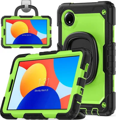 Produktbild von Für Xiaomi Redmi Pad SE 8.7 360 Grad Rotation Hybrid PC Hülle Halte Ring Grün