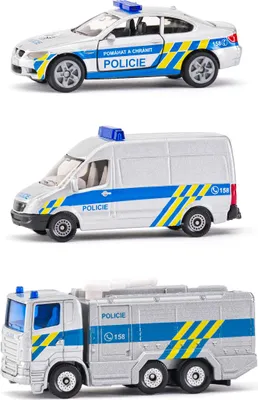 Produktbild von SIKU Tschechische Version - Polizeiset mit 3 Fahrzeugen