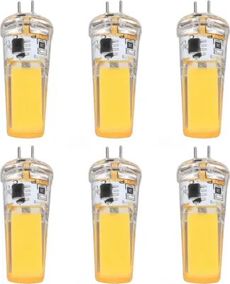 Image de 6 ampoules LED G4, 9 W, à intensité variable, ampoule COB, 500 lm, pour l'éclairage du plafond, du jardin et des lustres, lumière blanche chaude 3000 K