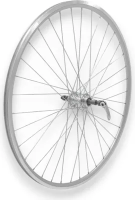 Produktbild von Rennrad Laufrad Hinterrad 28 Zoll Silbernes Aluminium 7-fach für Schraubkranz