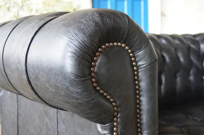 Produktbild von Chesterfield Design Luxus Polster Sofa Couch Sitz Garnitur Leder Textil Neu #R2