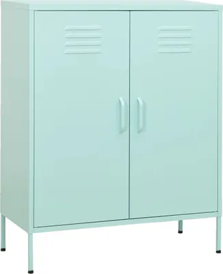 Image de Armoire de rangement Vert menthe 80x35x101,5 cm Acier