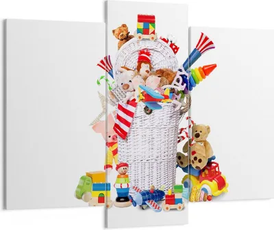 Produktbild von Bild auf Leinwand - Leinwandbild - Spielzeug Kinder Spaß Freunde - 130x100cm - Wand Bild - Wanddeko - Leinwanddruck - Bilder - Kunstdruck - Leinwand bilder - Wandkunst - CB130x100-3197