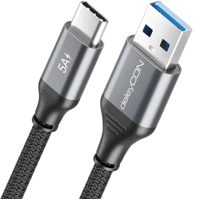Produktbild von deleyCON 1m USB-A auf USB-C Ladekabel Datenkabel USB 2.0